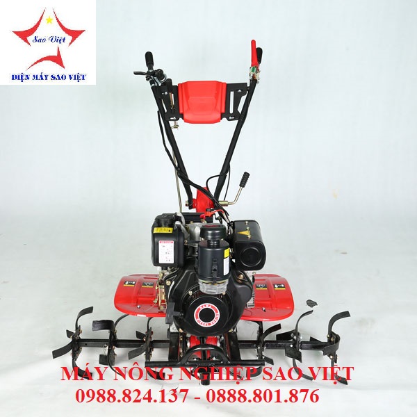 Máy xới đất Mini Kachita model JP-178AT đề nổ với phụ kiện làm lúa nước 