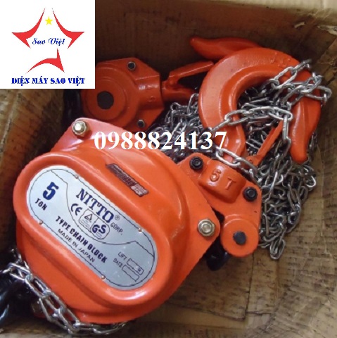 Pa lăng xích kéo tay Nitto 5 tấn 3m 50VP5 