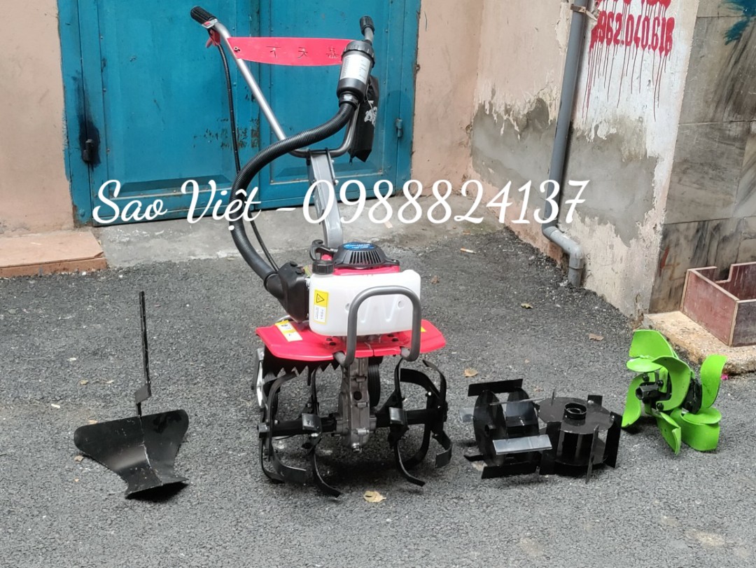 Máy xới đất mini Japan 144F(150F) làm cỏ, lên luống, vun gốc ngô 